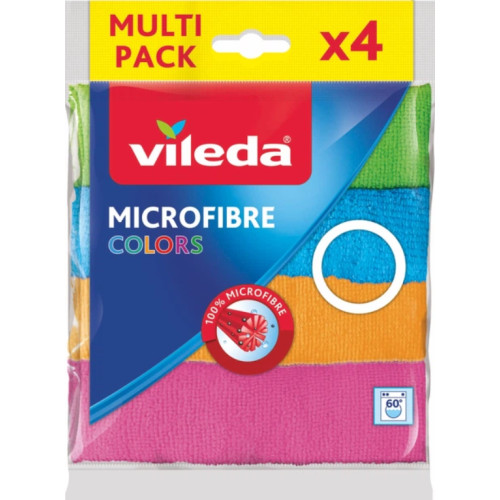Салфетка микрофибра Vileda Microfibre Color, 4 шт